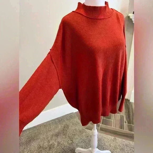 ✨ZESICA Mock TURTLENECK BATWING SLEEVE RIBBED KNIT  Batwing SWEATER Medium - Picture 9 of 9